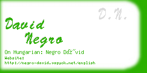 david negro business card